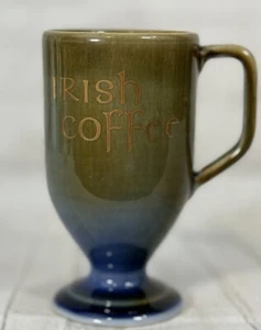 WADE Irish Porcelain Pottery “Irish Coffee” Mug/Cup Pedestal Gold Lettering - Picture 1 of 8