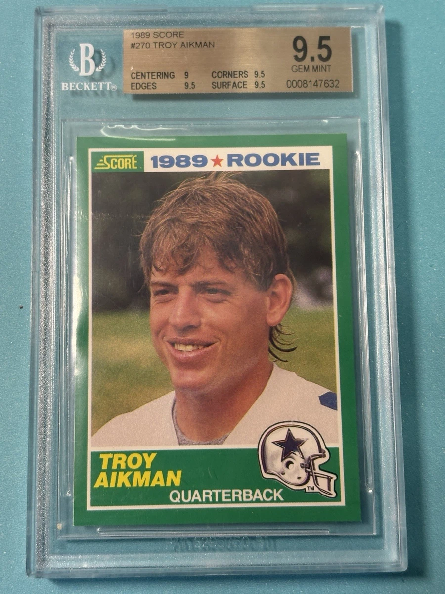 SCORE Troy Aikman Rookie Football Trading Card Singles for sale | eBay