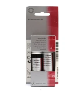 Mercedes-Benz Lackstift mit Klarlack kosmosschwarz metallic A0009862350 9191 - Picture 1 of 5