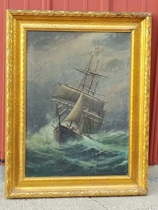 William F. Paskell (1865-1951) Antique Nautical Seascape Oil Painting Signed - Picture 1 of 24
