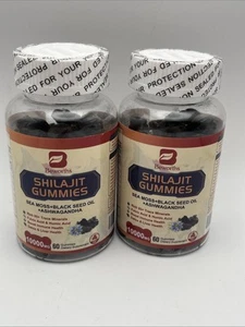 10000 MG Pure Himalayan Shilajit Gummies Lot Of 2 Bottles 60 Gummies Per Bottle - Picture 1 of 8