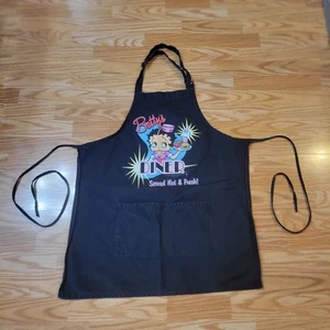 BETTY BOOP SCHÜRZE "BETTY'S DINER" SCHWARZ 2004 serviert heiß & frisch schwarz verstellbar  - Bild 1 von 12