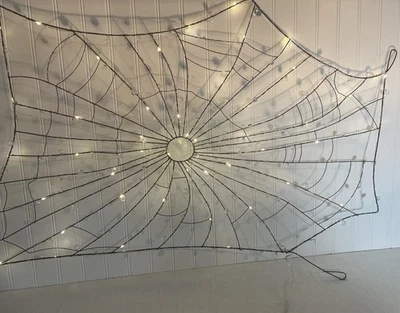 Pottery Barn Lit Crystal Spider Web - Image 1 of 4