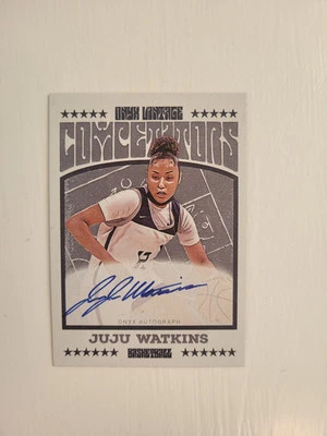 2023 Onyx Vintage Juju Watkins Competitors On Card Blue Ink Auto Autograph USC - Image 1 of 2