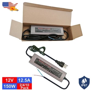 IP67 Waterproof 150W Driver 12V 12.5A AC 110V To DC 12V LED Converter For Strips - Picture 1 of 12