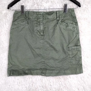 Vineyard Vines grüner Jeans Taschen Reißverschluss kurzer Minirock Größe 00 - Bild 1 von 6