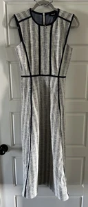 Me+Em Women’s textured striped jersey maxi dress Navy Cream size 4 - Picture 1 of 7