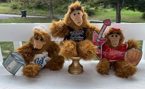 (3) Vintage Burger King Alf Hand Puppet Plush Dolls Born to Rock Cooking w Alf + - Picture 1 of 9