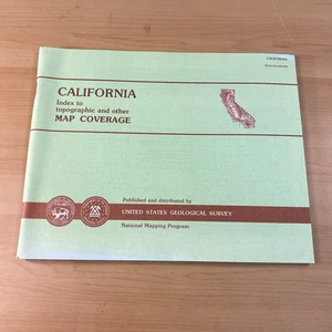 Vintage California Index To Topographic Other Map Coverage by USGS 38121-E4-MI-99X - Bild 1 von 3