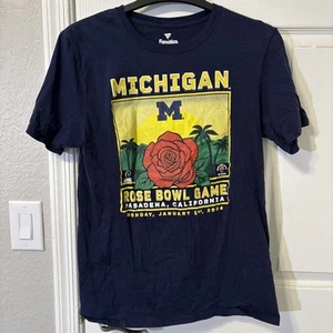 Michigan Wolverines Fanatics College Football Playoff Rose Bowl T-Shirt Size M - Picture 1 of 4