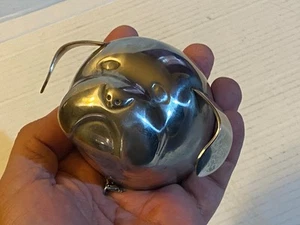 Pottery Barn Bulldog Bull Dog Stainless Steel Cocktail Martini Shaker Head Only - Picture 1 of 6