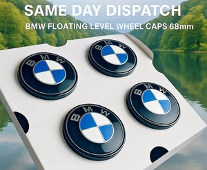Floating Genuine BMW Series 1 2019 Level Alloy Wheel Centre Caps 68mm Set of 4 - Picture 1 of 2