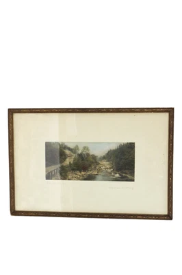 Wallace Nutting Vintage Framed Photo Print "A Little River" Hand Signed 17"x11.5 - Image 1 of 4