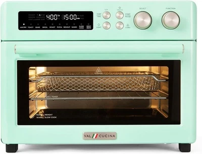 VAL CUCINA 10-IN-1 AIR FRYER TOASTER OVEN - Almond Cream (Renewed) - Image 1 of 4