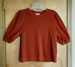 Time and Tru Top Shirt Bluse M 8-10 kurz Puffärmel - Bild 1 von 7