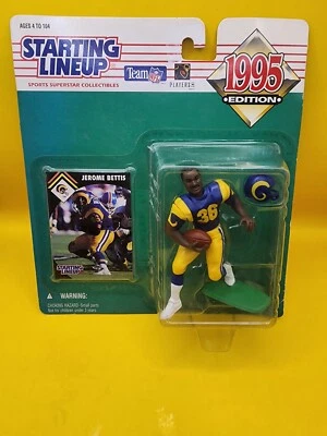 1995 NFL Jerome Bettis St Louis Rams NFL Kenner Starting Lineup SLU boneco (E2) - Imagem 1 de 2