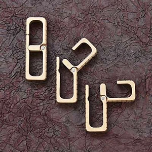 Brass Spring Snap Hook Rectangle Carabiner Clip For Backpack Buckle Keychain Key - Picture 1 of 23