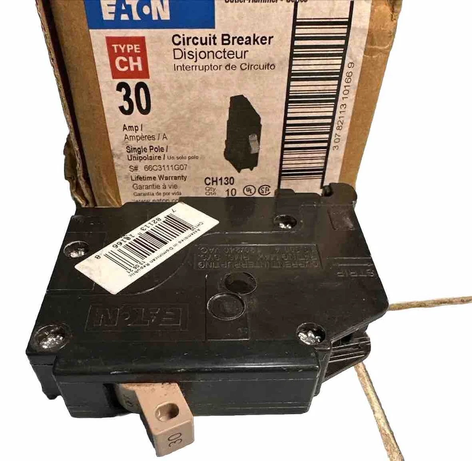 NEW Qty of 3 CH130 Breaker Eaton Cutler-Hammer 30amp Single Pole SHIPS FREE - Image 1 of 1