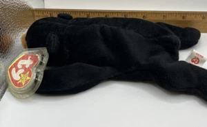 RARE RETIRED ‘93 Ty Beanie Baby Blackie The Bear Plush TAG Errors/PVC Pellets - Picture 1 of 7