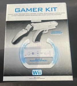 NEW Gamer Kit Combat Shooter & Glow Racing Wheel Nintendo Wii Sealed G5721 Intec - Picture 1 of 4