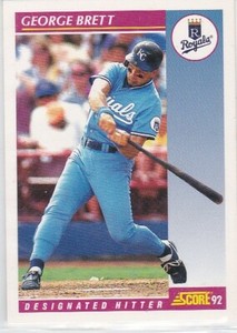 G) 1992 Score Baseball Trading Card - George Brett #650