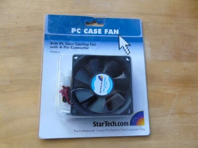 FUNDA PC STAR TECH VENTILADOR DE REFRIGERACIÓN 8 cm con conector de 4 PIN -- NOS -- Foto 1 de 2