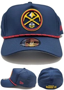 Denver Nuggets New Era 39Thirty Dri Nylon Rope Blue Red Flex Fitted Hat Cap M/L - Picture 1 of 9