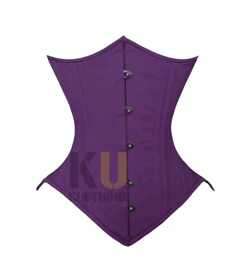 Corsé Entrenador Cintura Algodón Hueso Doble Acero Debajo del Busto Resistente Foto 1 de 3