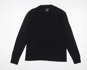 Freedom Trail Mens Black Cotton T-Shirt Size L Collared - Picture 1 of 10
