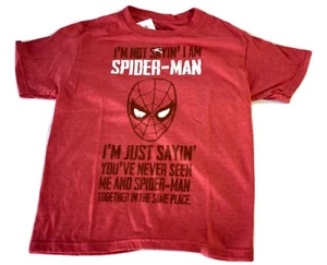Marvel Youth Boys I'm Not Sayin' I'm Spiderman, I'm Just...Shirt New M, XL - Picture 1 of 6