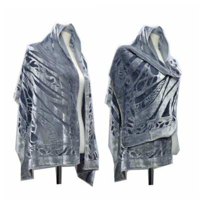 Bufanda de terciopelo para mujer diseño estampado floral foulard pañuelo de seda pashmina chal Foto 1 de 4