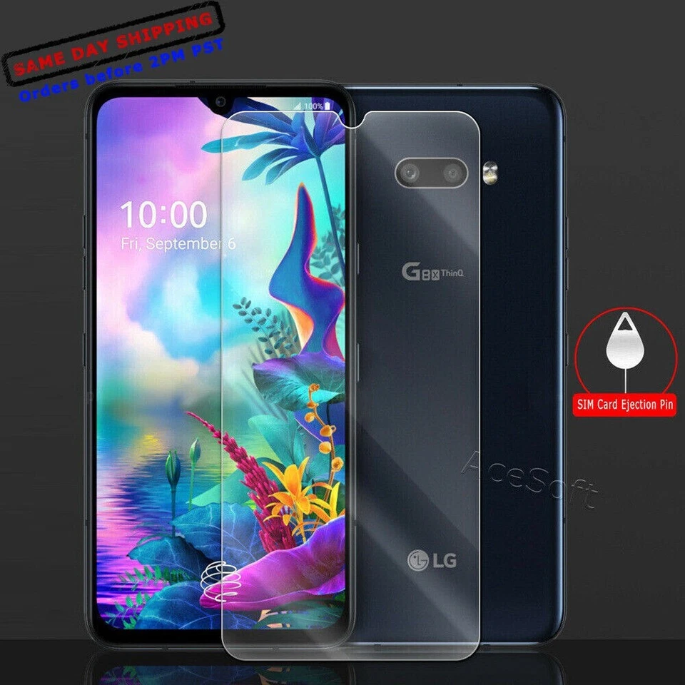 9H Tempered Glass Screen Protector Guard Shield Armor for LG G8X ThinQ LMG850UM1 - Image 1 of 1