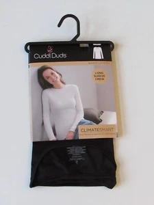 Cuddle Duds Black Warm Layers Long Sleeve Crew Top Wicks Moisture NWT $38 - Picture 1 of 2
