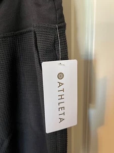 $89 ATHLETA XL GRAY Coaster Luxe Waffle JOGGER PANTS BREATHABLE TRAVEL NWT - Picture 1 of 6