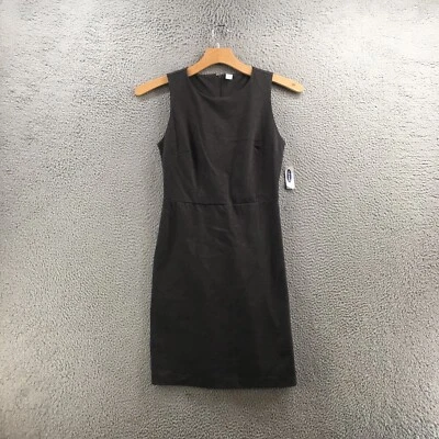 Vestido Vaina Antiguo Azul Marino Para Mujer M Alto Gris Mezcla de Algodón Sin Mangas Cremallera Trasera NUEVO Foto 1 de 4