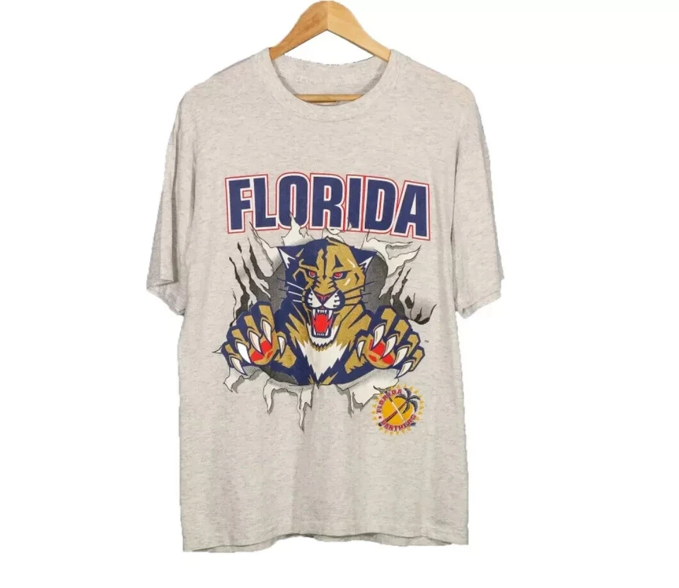 Camisa Florida Panthers Vintage Logo Color Ceniza Unisex Hombres Mujeres KTV4939 Foto 1 de 1