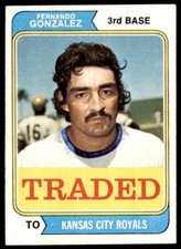 1974 TOPPS FERNANDO GONZALEZ KANSAS CITY ROYALS #649T