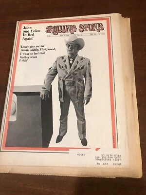 ROLLING STONE Magazine No 36 June 28, 1969, John And Yoko In Bed For Peace - Image 1 of 4
