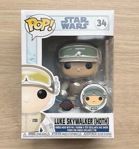 Funko Pop Star Wars Luke Skywalker Hoth Con Pin #34 + Protector Gratis - Imagen 1 de 6