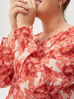 Women’s Blouse Size 20 22 24 26 28 30 32 Chiffon Top Orange Summer Shirt 574 - Image 1 of 4