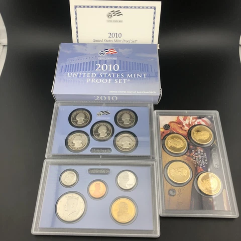 2010-S Proof Set, 14 Gem Coins in OGP and COA Cover