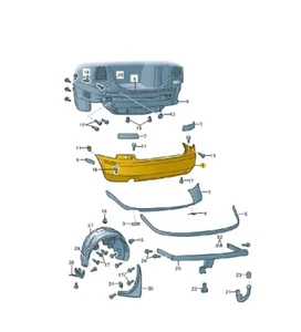 1Z9807421F Stoßfängerabdeckung Octavia II 1Z Combi hinten ohne Einparkhilfe - Bild 1 von 1
