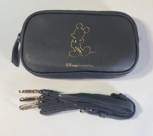 PANDORA DISNEY Limited Edition Mickey Mouse Grey Zipper Crossbody Bag 2018 Gold - Picture 1 of 1