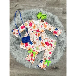 Christmas Cookie Boutique Ruffle Legging Set Size 7/8 - Picture 1 of 1