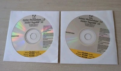 Adobe PhotoDeluxe & PageMill 3.0 – Sealed Kodak CD (Windows) + Bonus Mac Disc - Image 1 of 2