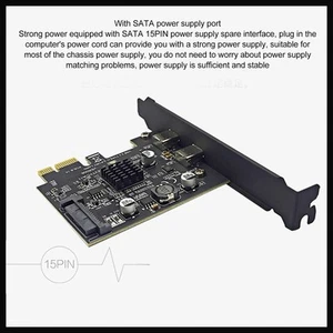USB 3.2 PCI Express Expansion Card GEN2 Dual Type C High Speed 10Gbps PCI Exp CB - Afbeelding 1 van 22