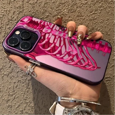 Pink Green Skull Case For iPhone 17 Air 16 15 14 13 12 11 Mini Pro Max Plus X XR - Image 1 of 4