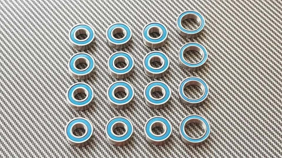 TUNING KUGELLAGERSATZ "DELUXE GUMMI" FÜR TAMIYA TT02B PLASMA EDGE II - 16 LAGER - Bild 1 von 1