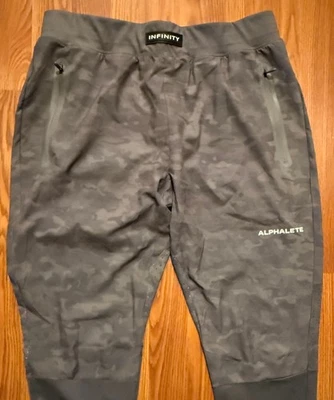 Pantalones de entrenamiento Alphalete Infinity Tech para hombre XL 29" gris camuflaje con cordón Foto 1 de 4