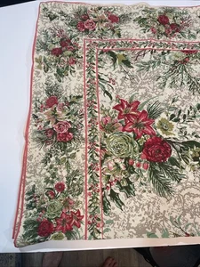 April Cornell 55 X 55 “ Tablecloth NWOT Christmas 405 - Picture 1 of 4